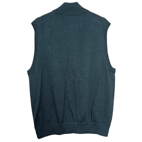 Brooks Brother Sweater Vest 100% Merino Wool Black Large - Picture 2 of 5